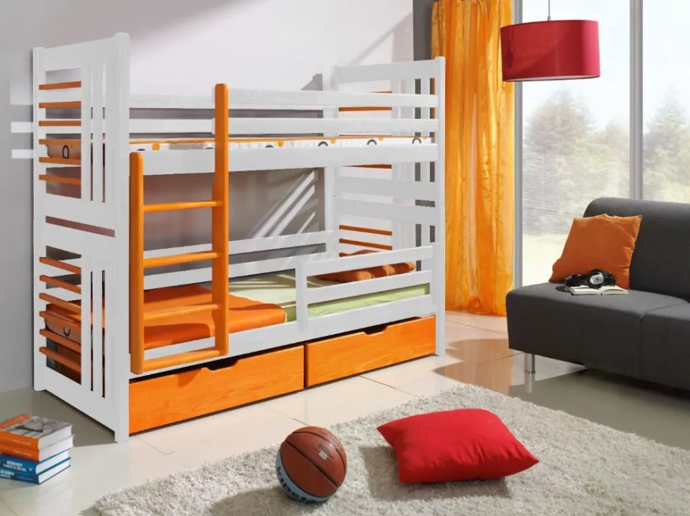 Bērnu gulta Roland 80x180 ar stelāžām Kāpņu puse: Pa kreisi, Guļamvietas platums: 80 cm, Guļamvietas garums: 180 cm, · 8