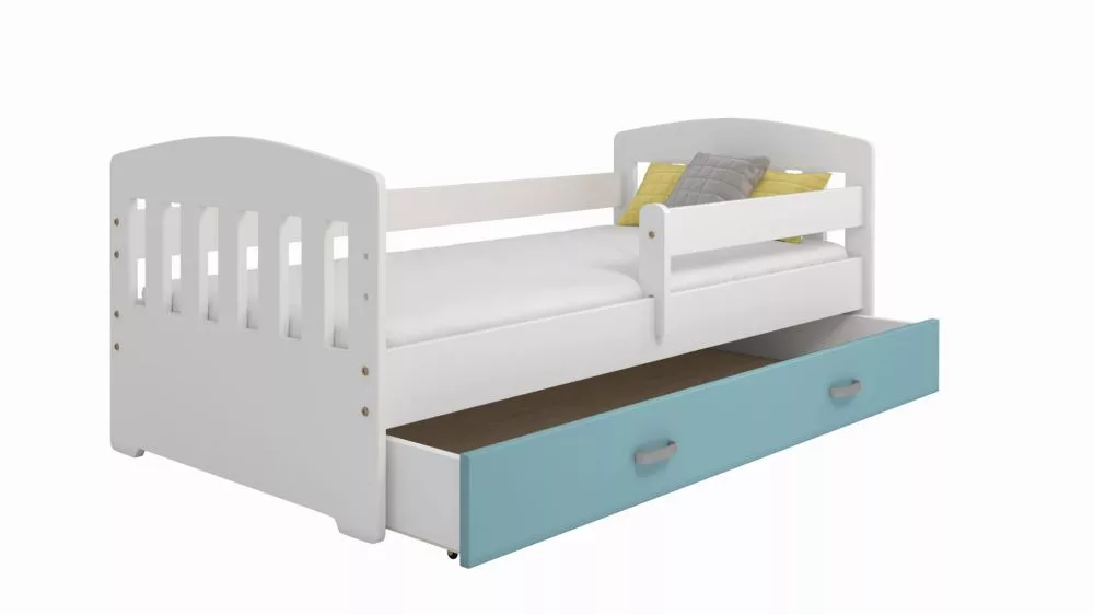 Bērnu gulta Miki B6 ar stelāžu Guļamvietas platums: 80 cm, Guļamvietas garums: 160 cm, · 85 × 164 × 65 cm