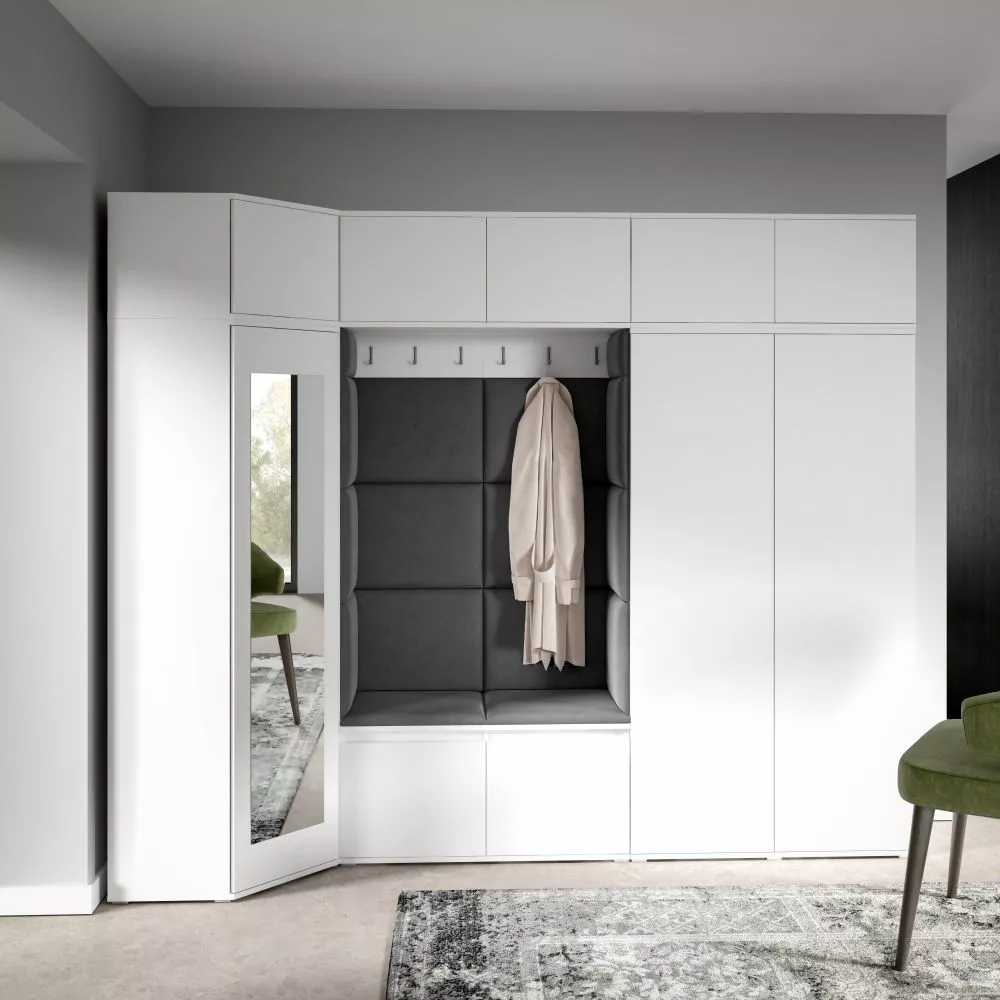 Apavu plaukts Emi 39 Trinity Korpusa krāsa: balts, · 260 × 225 × 70 cm