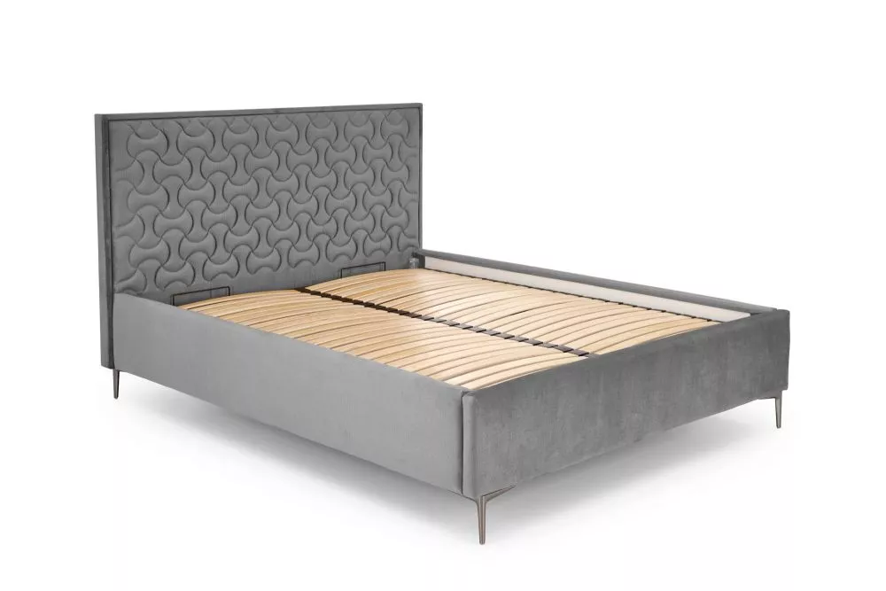 Gulta Modulo 2 160x200 ar stelāžu Guļamvietas platums: 160 cm, Guļamvietas garums: 200 cm, · Pelēks · 175 × 216 × 120 cm