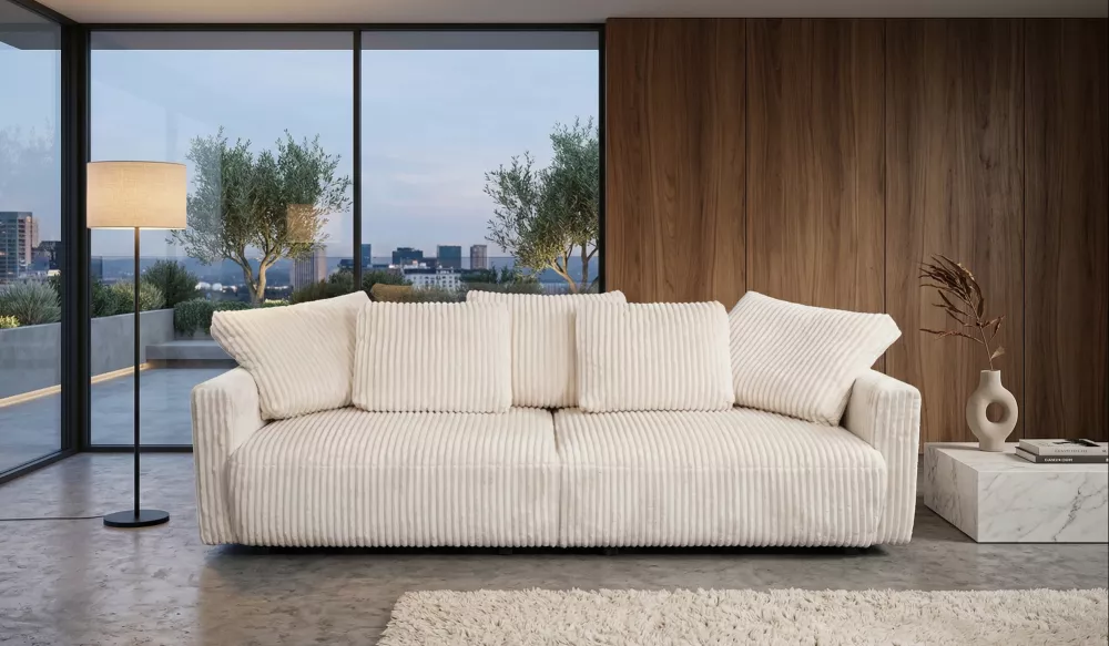 Dīvāns Espania Sofa Standard · Krēms · 108 × 257 × 94 cm