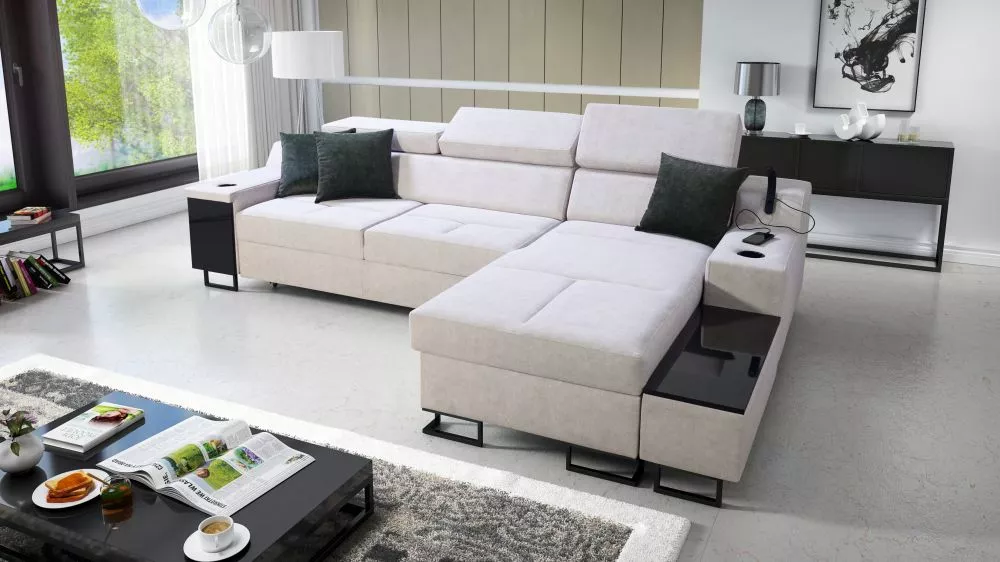 Dīvāns Alicante 1 Maxi Whisper Standard · Krēma · 185 × 293 × 81 cm