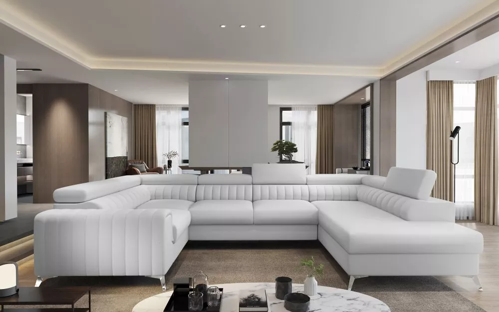 Dīvāns Louis Premium Standard · Balts · 202 × 340 × 72 cm