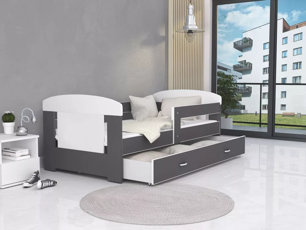 Bērnu gulta Filip Color 80x160 ar stelāžu Guļamvietas platums: 80 cm, Guļamvietas garums: 160 cm, · 85 × 163 × 63 cm