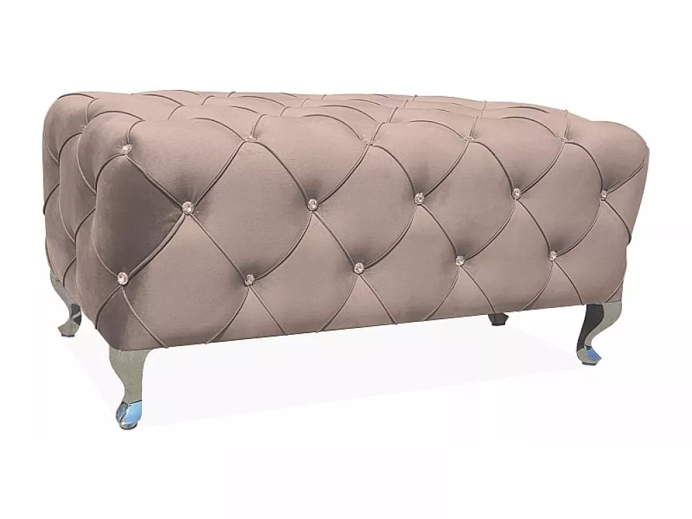 Pufs Hestia L Velvet Auduma numurs: Bluvel 28, · Bēšs · 100 × 46 × 50 cm