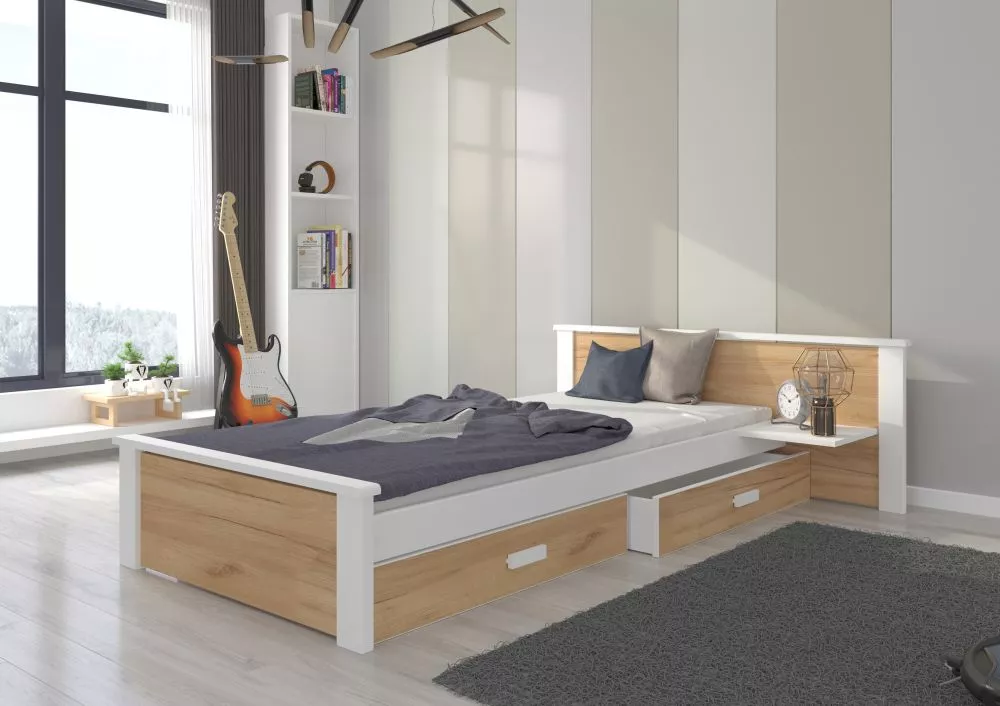 Bērnu gulta Aldo plus 80x180 ar stelāžu Guļamvietas platums: 80 cm, Guļamvietas garums: 180 cm, · 149 × 210 × 72 cm