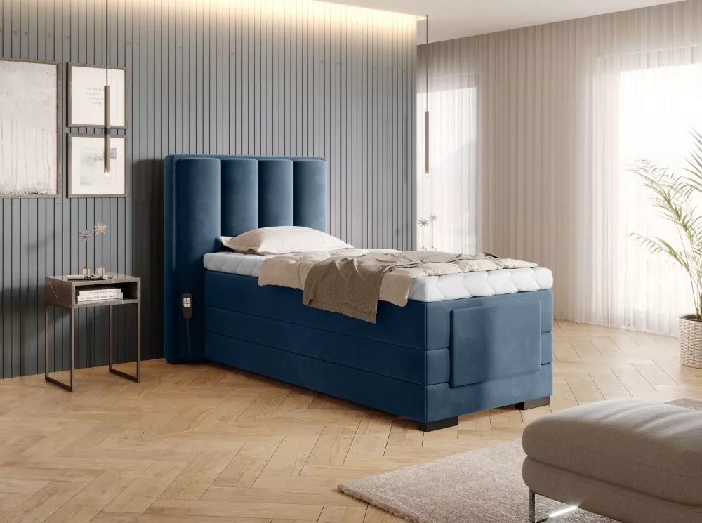 Gulta Veros 90x200 Electric Boxspring Premium Standard Guļamvietas platums: 90 cm, Guļamvietas garums: 200 cm, · Zils · 