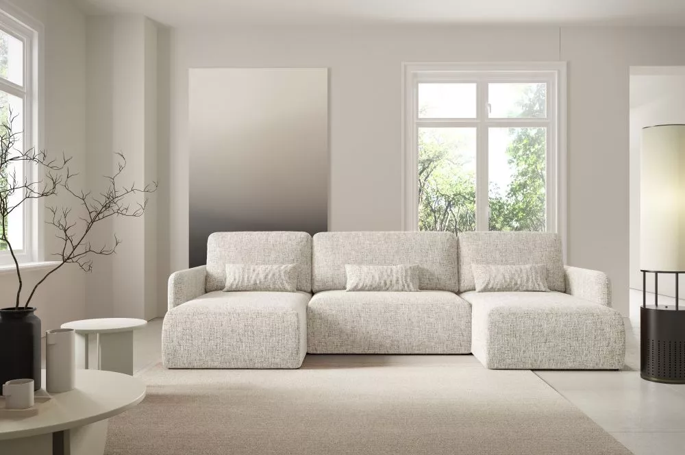 Dīvāns Ivi U Standard · Gaiši bēšs · 148 × 290 × 86 cm
