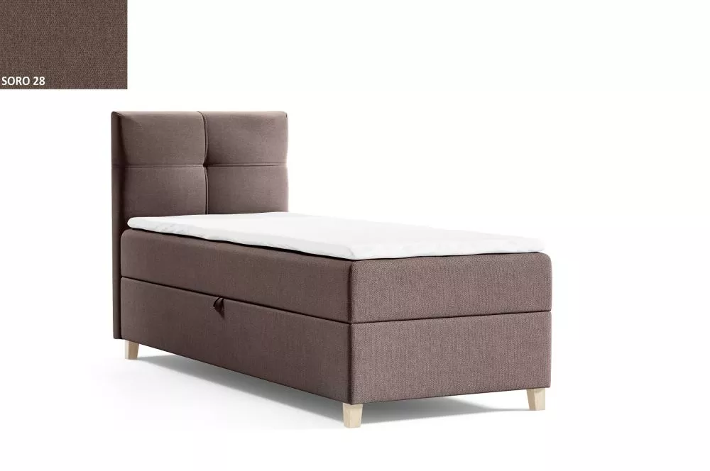 Gulta Candee R Mini Boxspring Standard Guļamvietas platums: 100 cm, Guļamvietas garums: 200 cm, · Brūns · 103 × 206 × 10