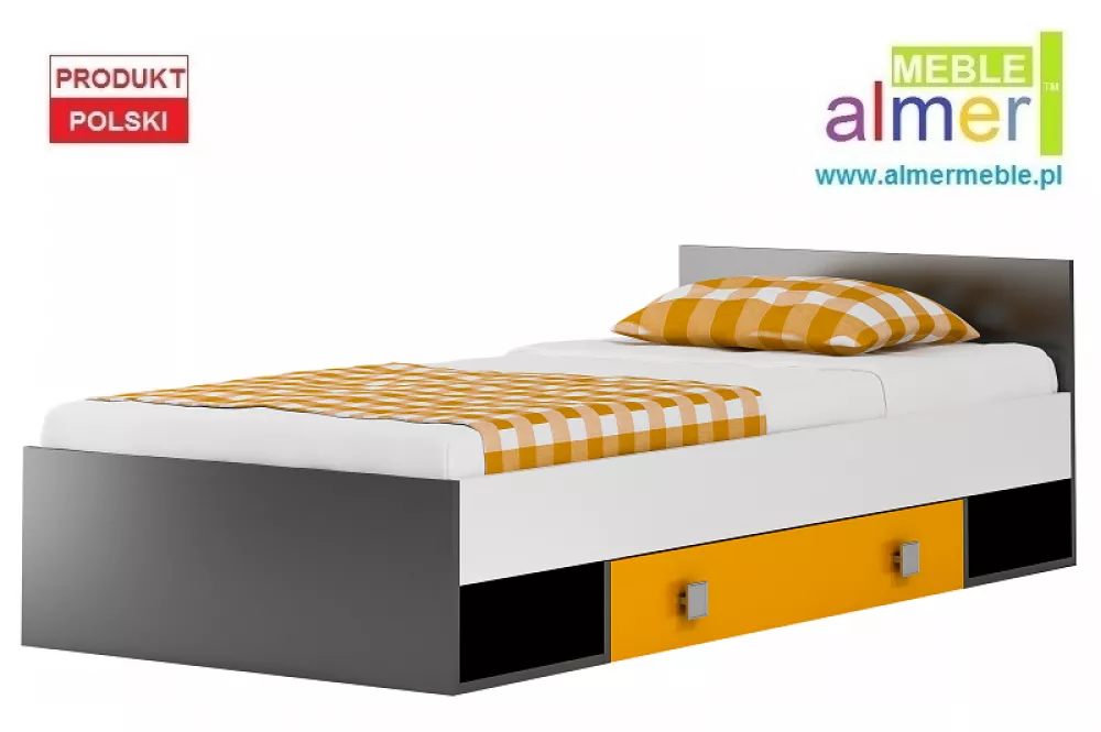 Bērnu gulta Yellow 18 ar stelāžu Guļamvietas platums: 90 cm, Guļamvietas garums: 200 cm, · 94 × 204 × 65 cm