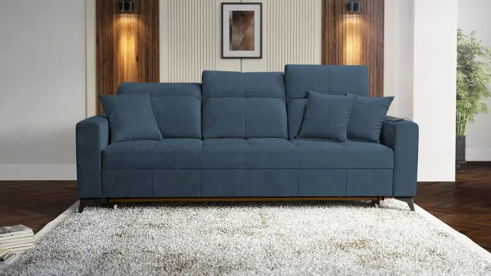 Dīvāns Inez Sofa standard · Zils · 100 × 235 cm