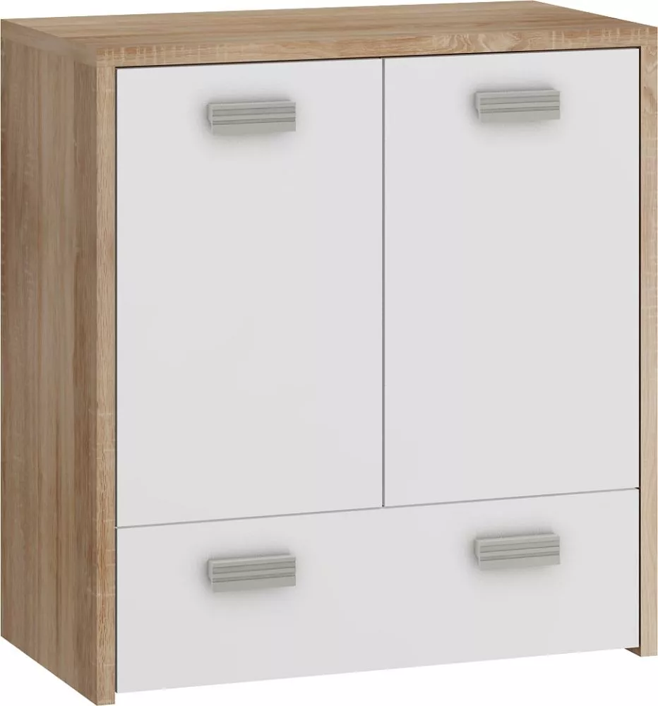 Kumode Kitty kit 03 · Zelts ozols + balts ozols · 60.2 × 42.6 × 86.0 cm