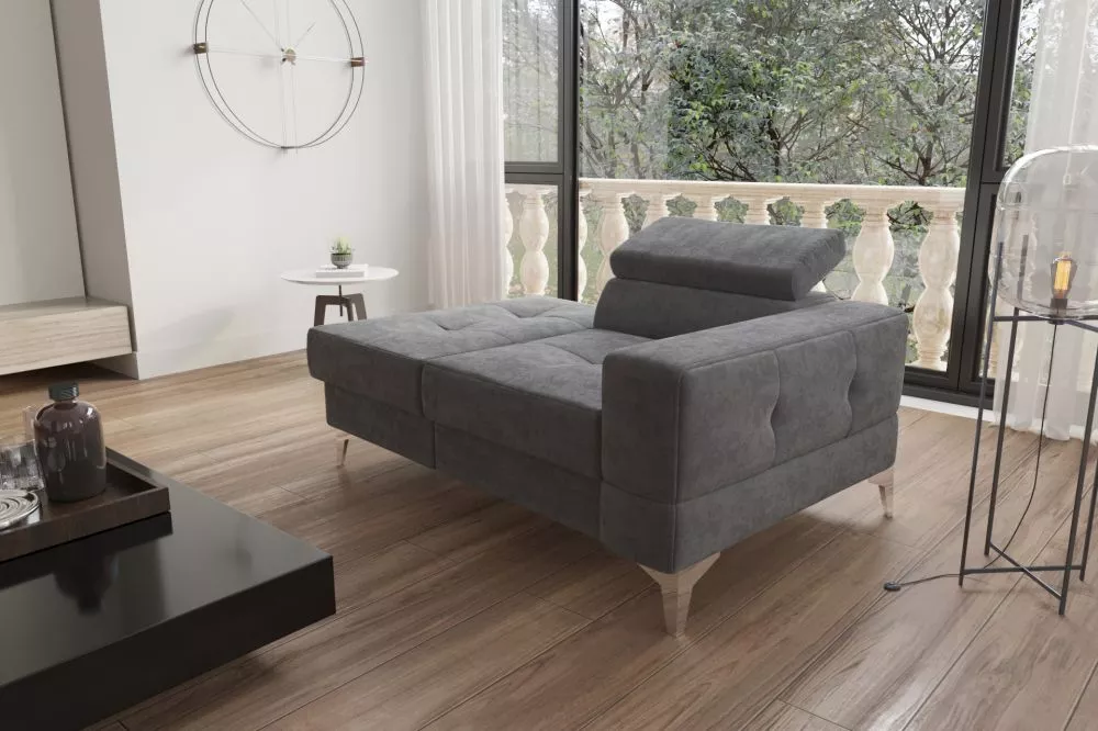 Dīvāns Toscania 1S Premium standard · Pelēks · 97 × 135 × 78 cm