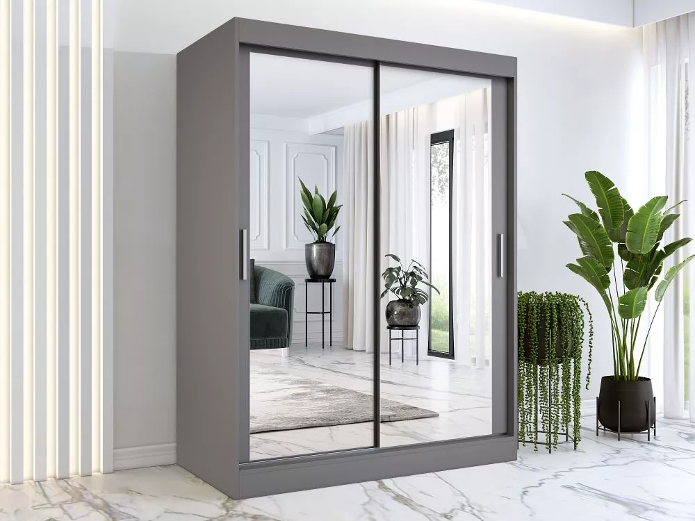 Skapis Karl Mirror · Antracīts · 150 × 60 × 200 cm