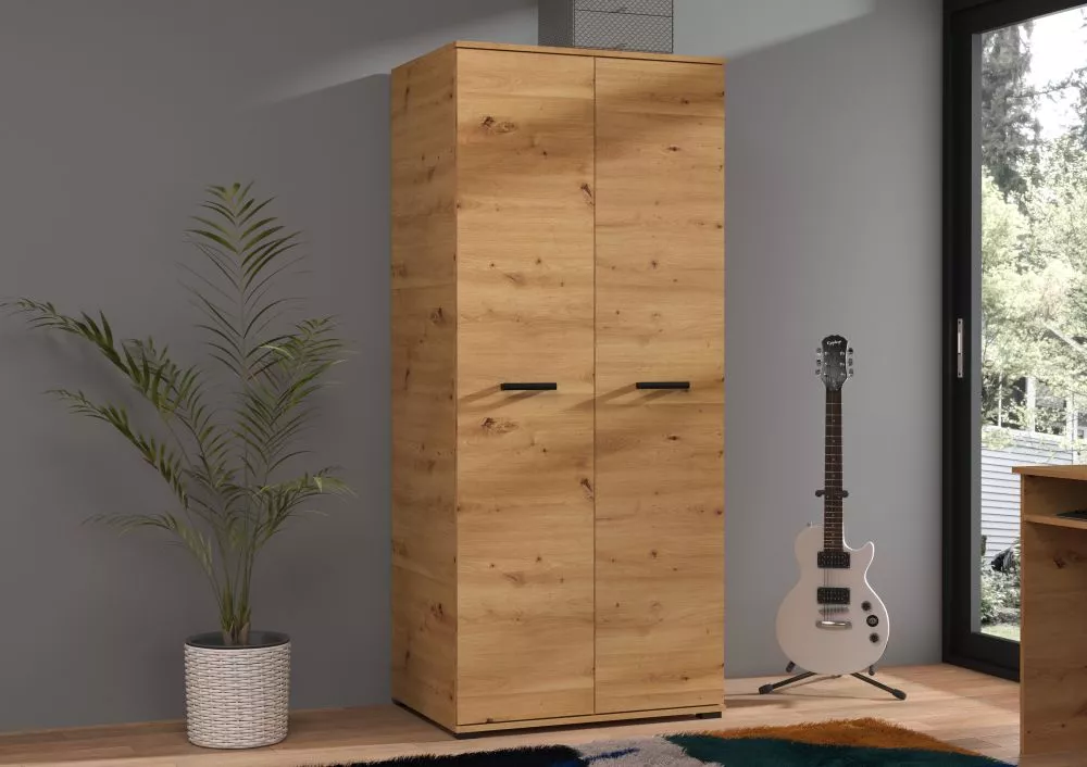 Skapis Frazio F9 · Ozols artisan · 80 × 58 × 184.7 cm