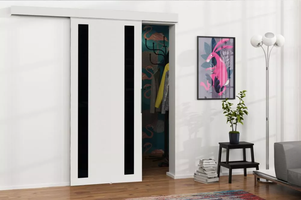 Bīdāmās durvis Malibu M-6 · Balts · 86 × 205 cm