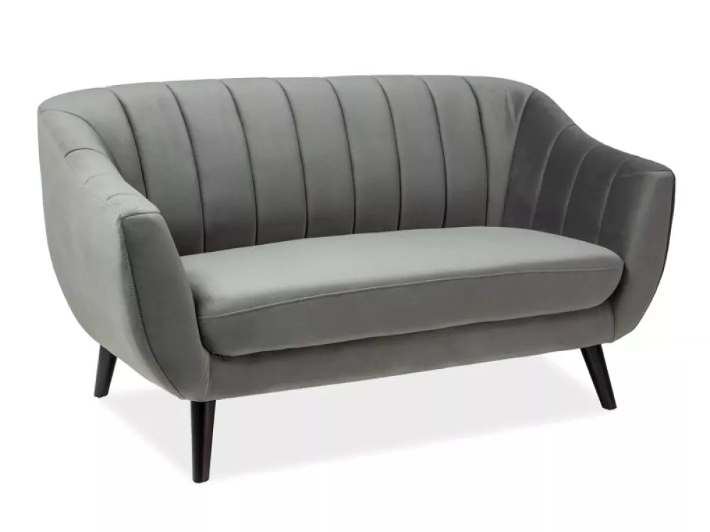 Dīvāns Elite 2S Velvet · Pelēks · 85 × 153 × 83 cm