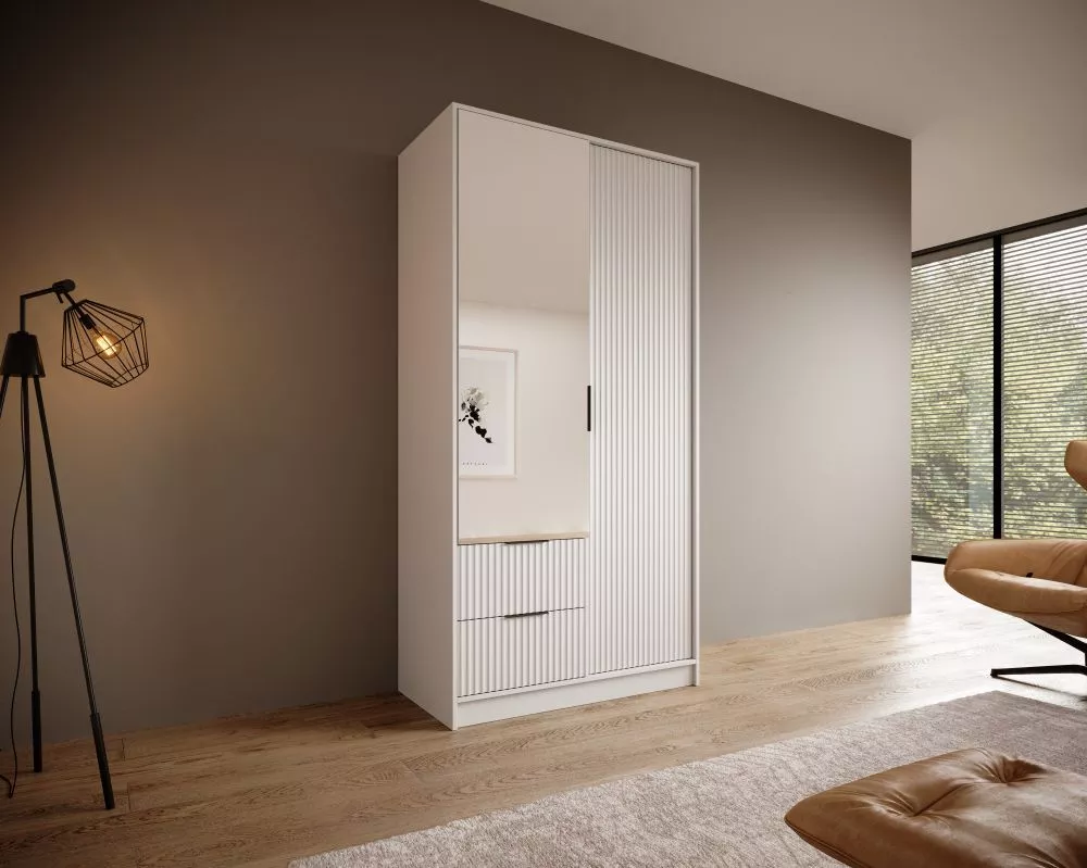 Skapis Norel · Balts · 102 × 51 × 200 cm