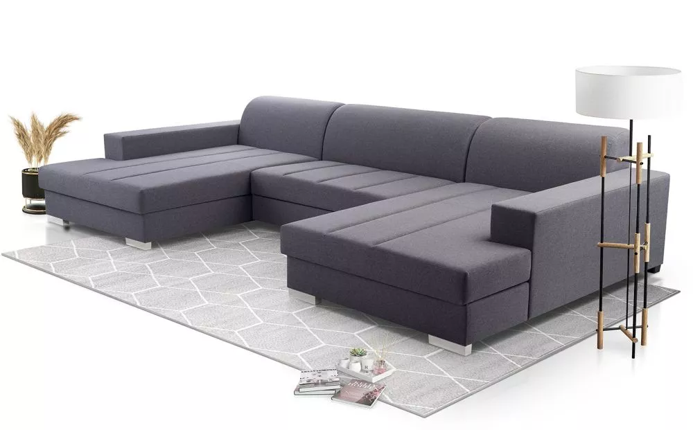 Dīvāns Mistral U Standard · Tumši pelēks · 177 × 354 × 76 cm