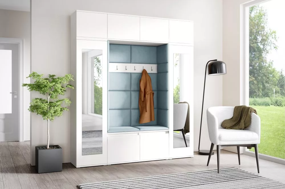 Apavu plaukts Emi 32 Trinity Korpusa krāsa: balts, · 190 × 225 × 40 cm