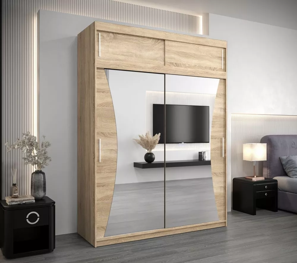 Skapis Monaco Premium · Sonoma · 180 × 62 × 240 cm
