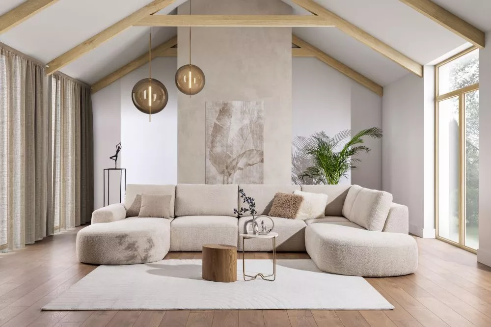 Dīvāns Tomino U standard · Bēšs · 247 × 393 × 85 cm