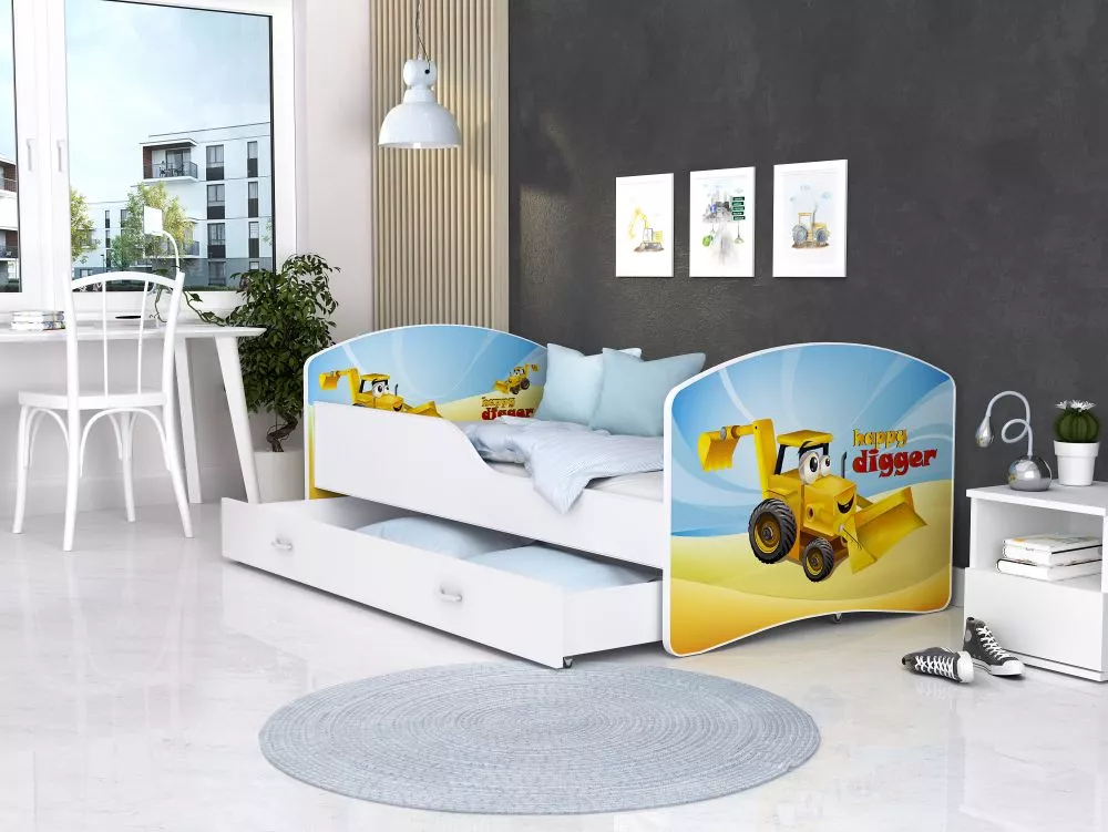 Bērnu gulta Igor W04 ar stelāžu Guļamvietas platums: 80 cm, Guļamvietas garums: 180 cm, · 84 × 184 × 65 cm
