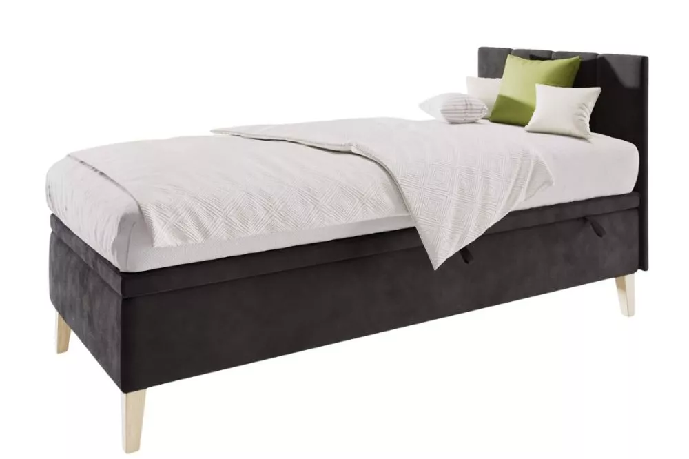 Gulta Intaro 8 Standard ar stelāžu Guļamvietas platums: 90 cm, Guļamvietas garums: 200 cm, · Melns · 91 × 205 × 105 cm