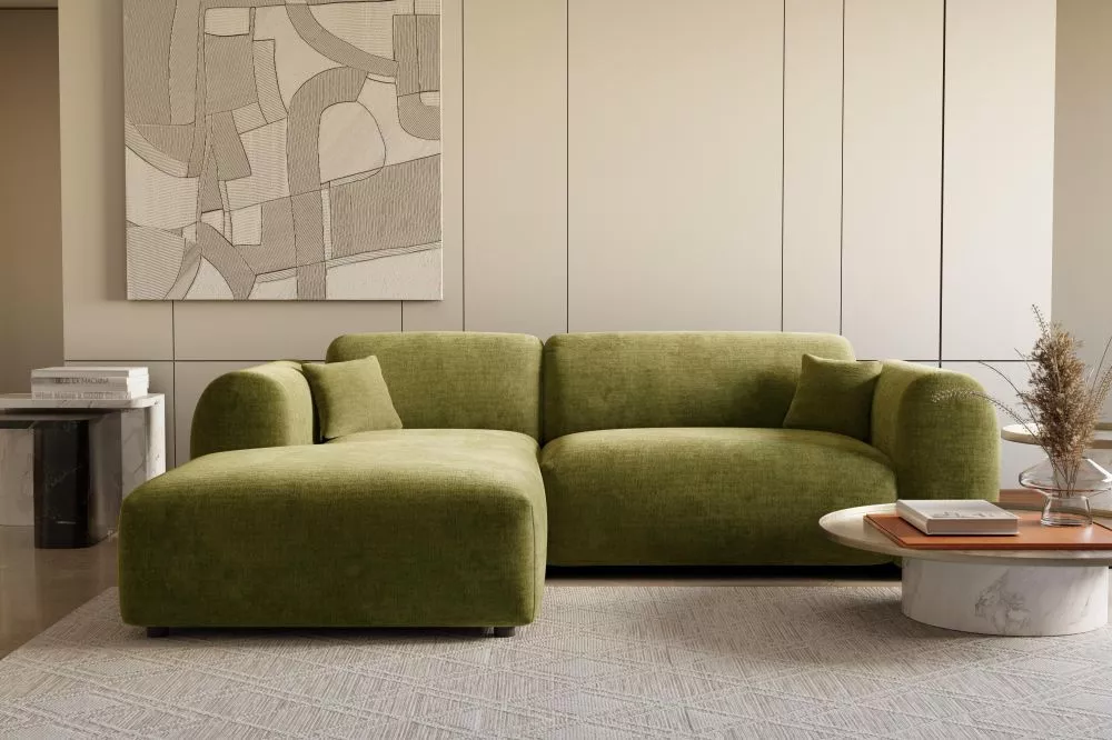 Dīvāns Aura Mini Standard · Zaļš · 160 × 268 × 72 cm