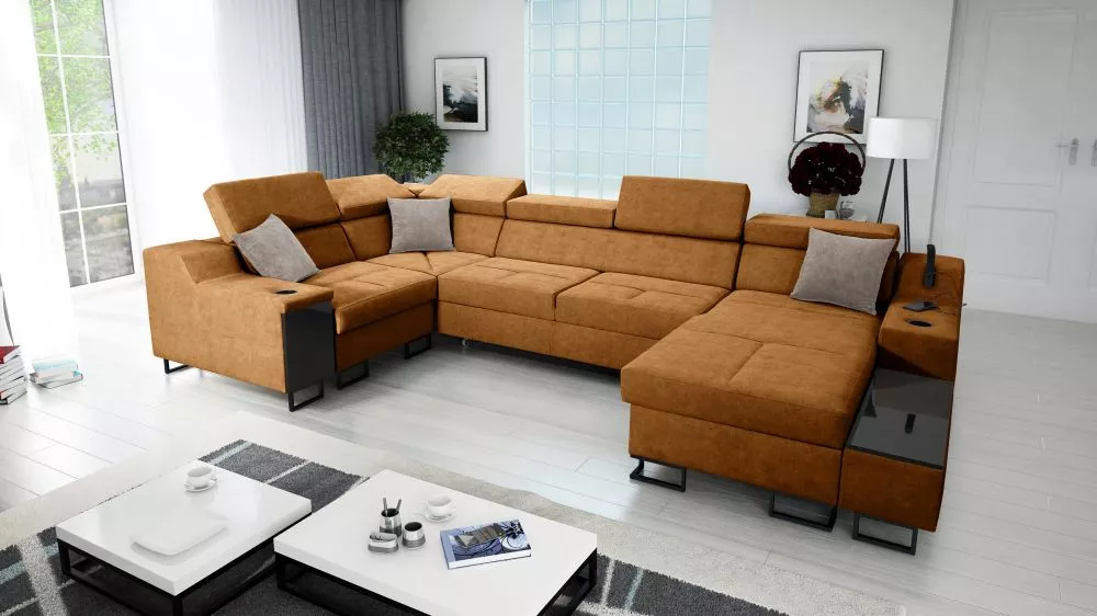 Dīvāns Alicante 4 Maxi Whisper Standard · Oranžs · 211 × 361 × 81 cm