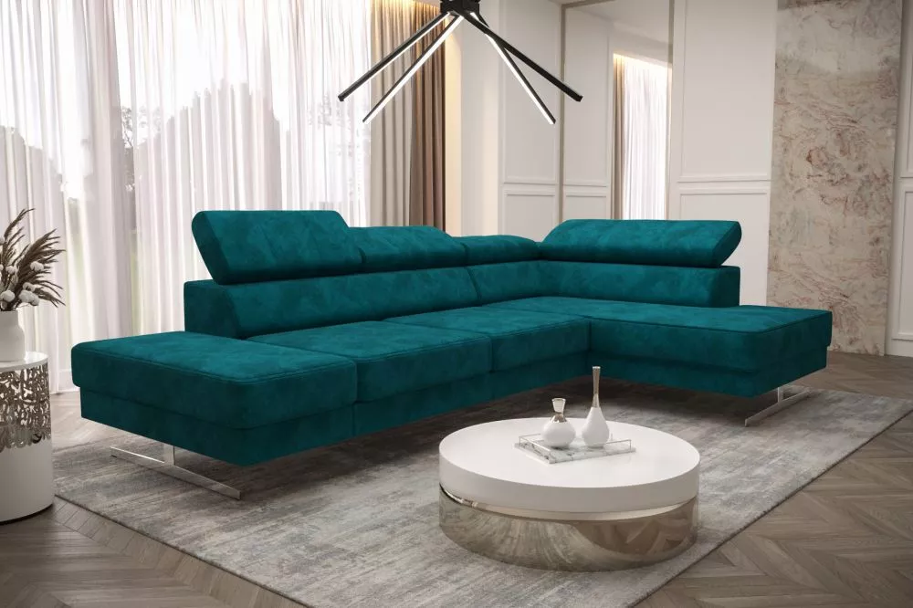 Dīvāns Emporio Mini Standard · Tirkīzs · 180 × 300 × 79 cm