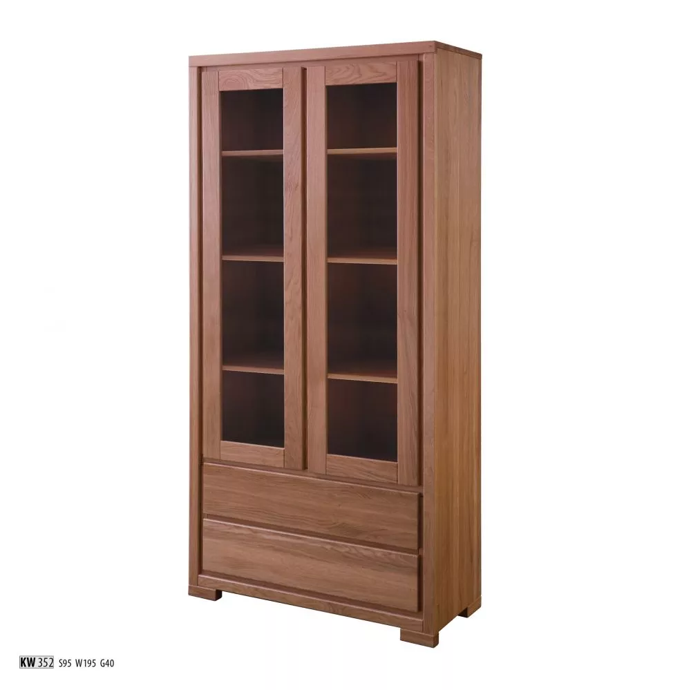 Sekcija KW 352 · Tumšais ozols · 95 × 40 × 195 cm