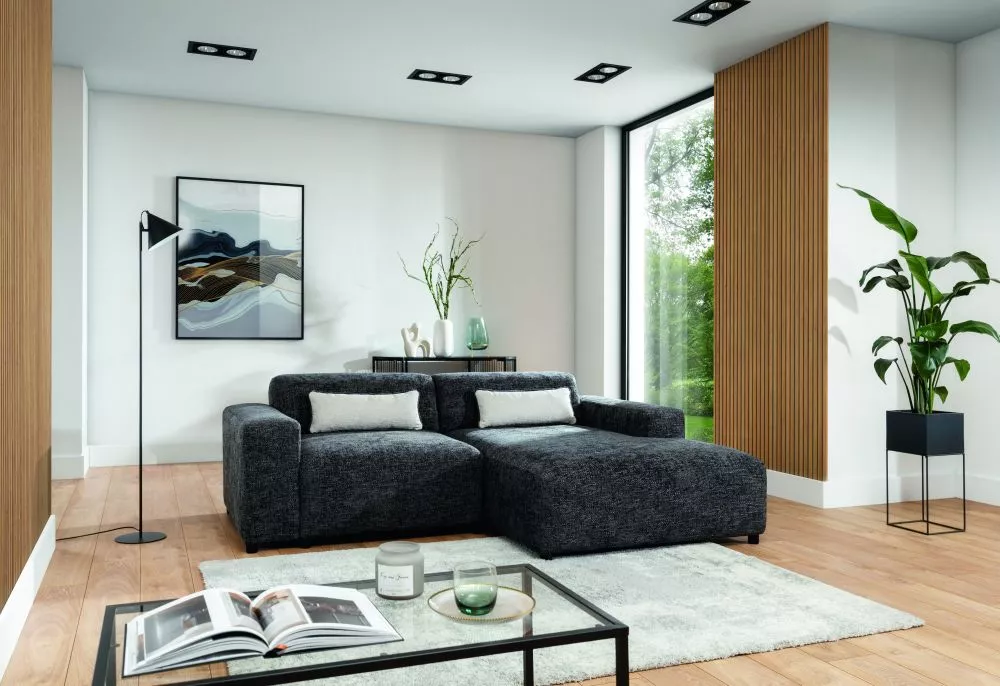 Dīvāns Roma Corner Standard · Tumši zils · 165 × 240 × 75 cm