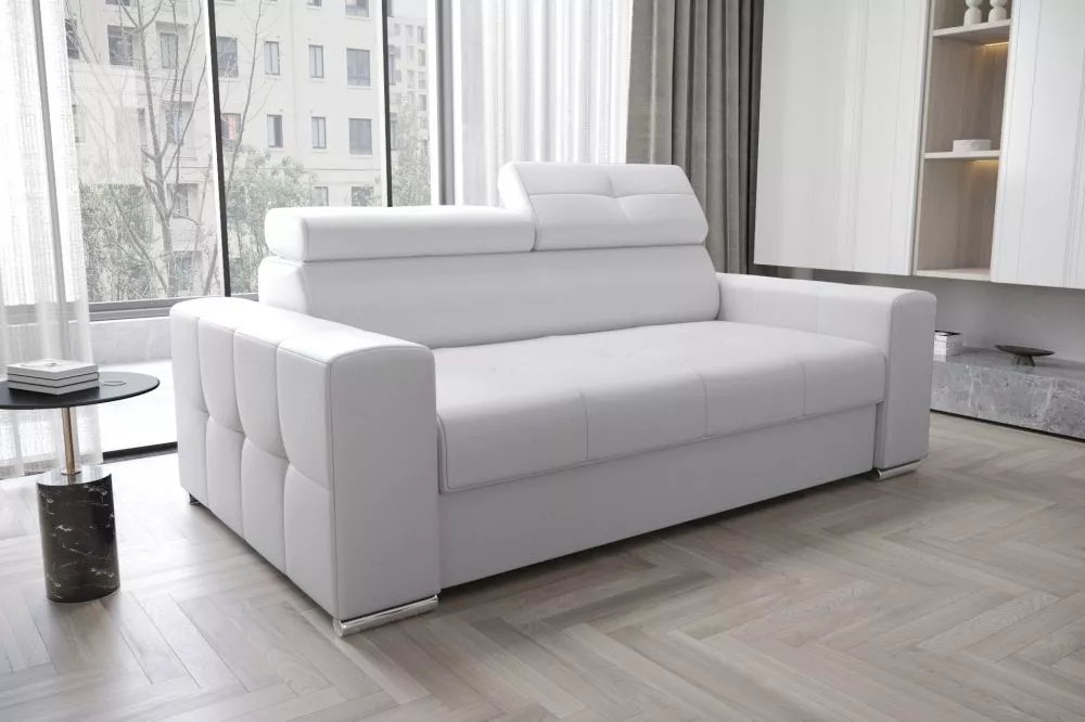 Dīvāns Margo 2S standard · Balts · 100 × 195 × 78 cm