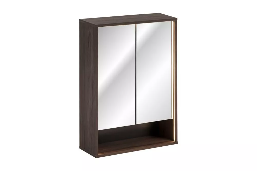 Vannas istabas skapītis Dorothy Ristretto 84-60-2D ar LED · Ristretto baroka ozols · 60 × 85 × 20 cm