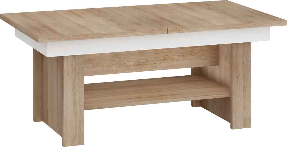 Galds Mexico · Sonoma + balts · 125 × 53 × 68 cm