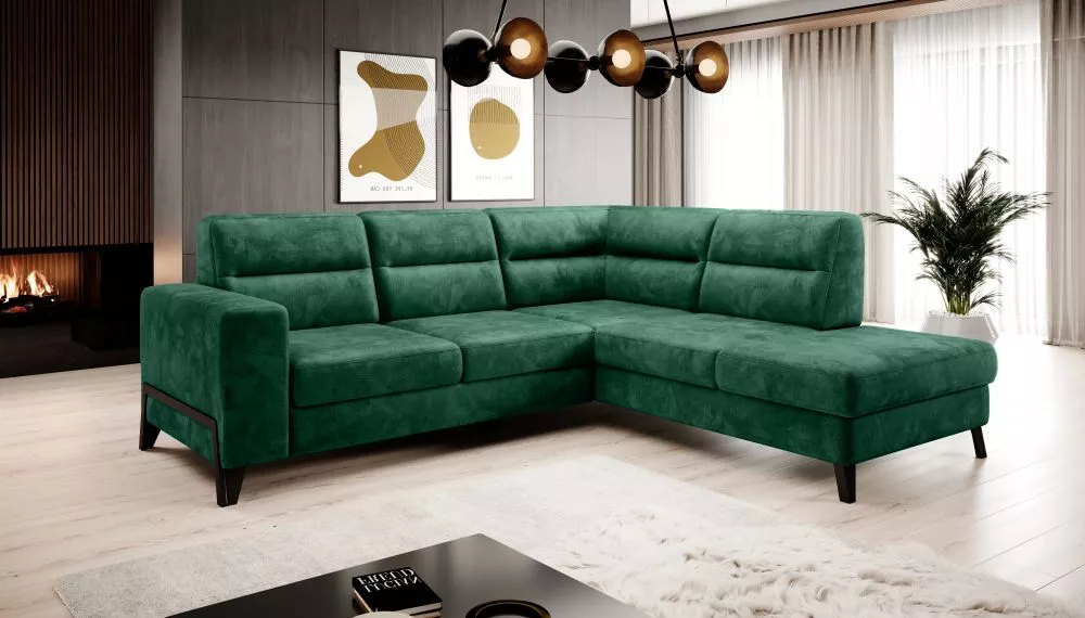 Dīvāns Cassara Lux Standard · Zaļš · 237 × 277 × 100 cm
