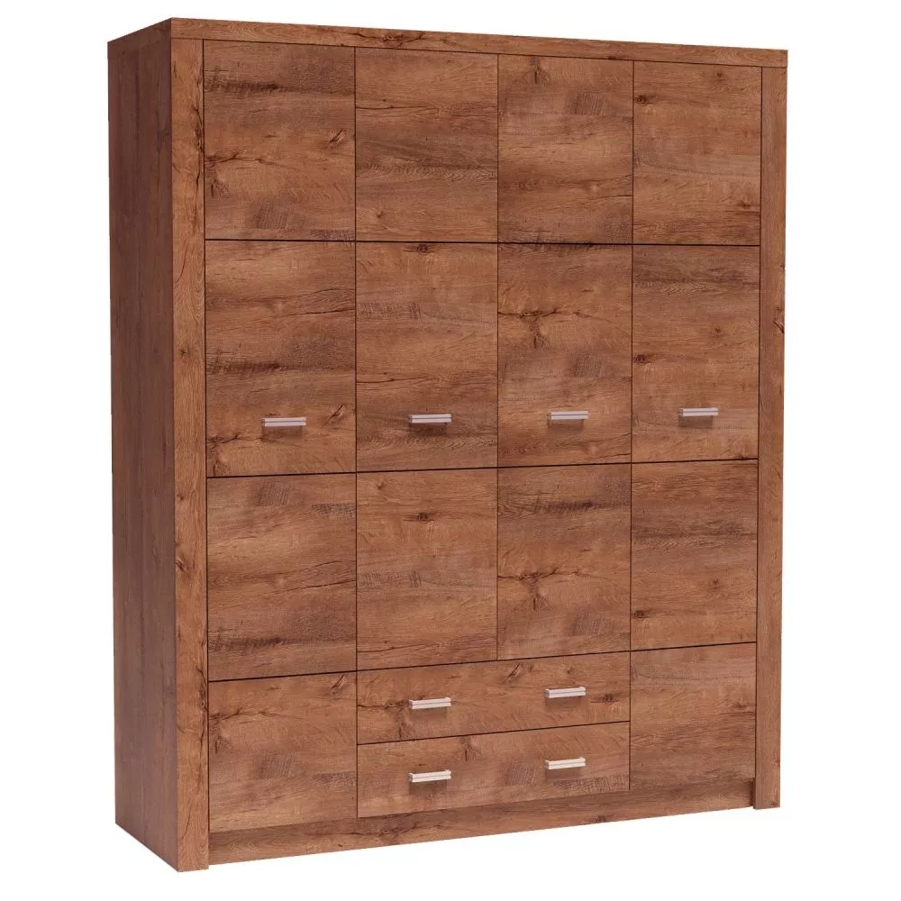 Skapis Indianapolis I18 · Gaišais osis · 178 × 58 × 214 cm