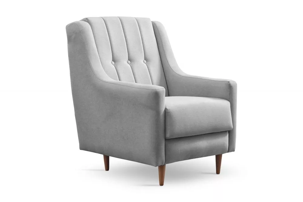 Mīksts krēsls Platon 1S Beech Standard Sēdvietas dziļums: 55 cm, · Gaiši pelēks · 73 × 88 × 91 cm