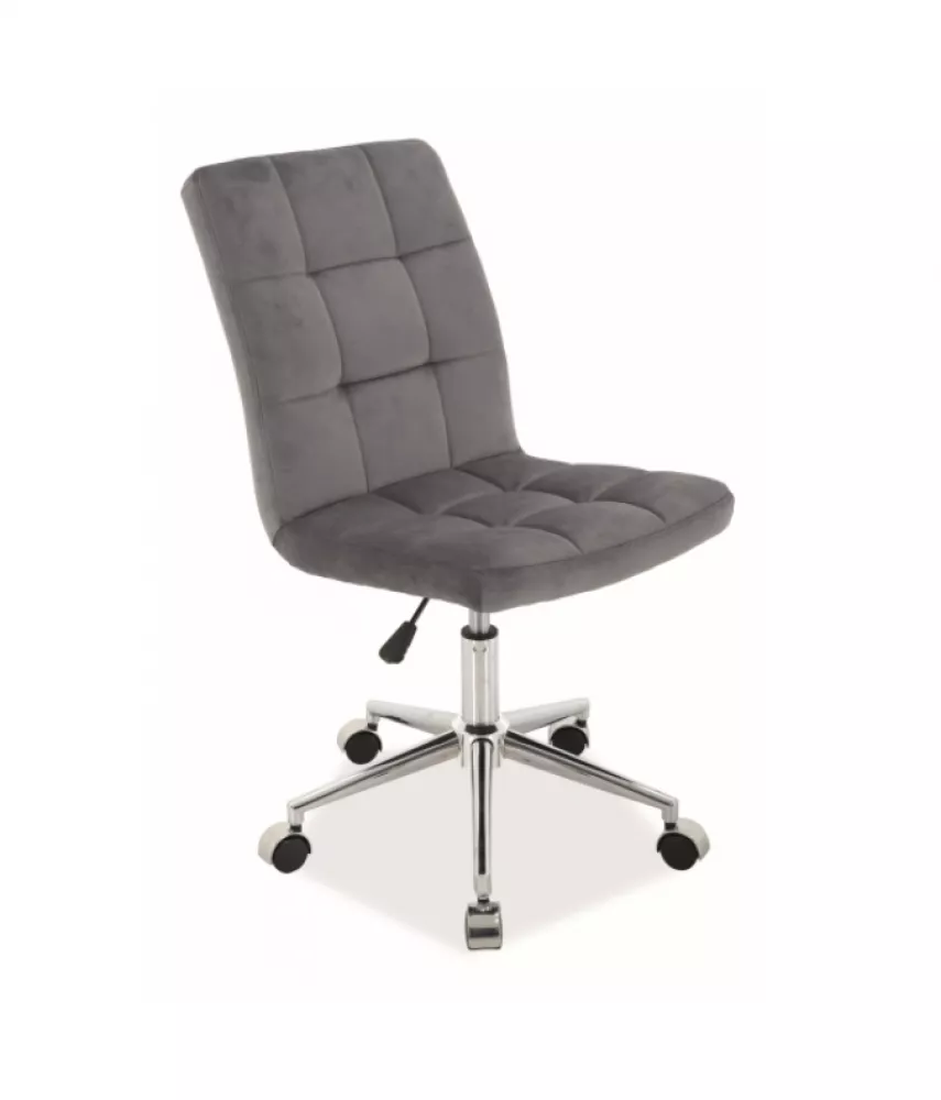 Datorkrēsls Q - 020 Velvet · Pelēks · 51 × 40 × 87 cm