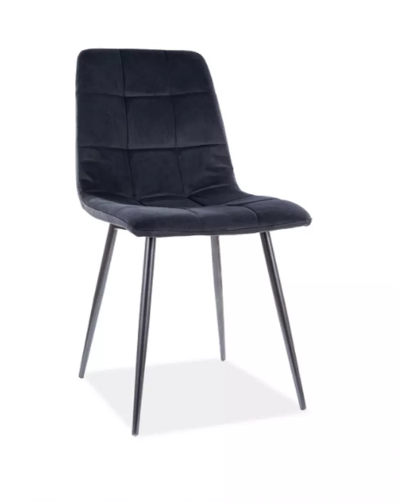 Krēsls Mila Velvet · Melns · 86 × 45 × 41 cm