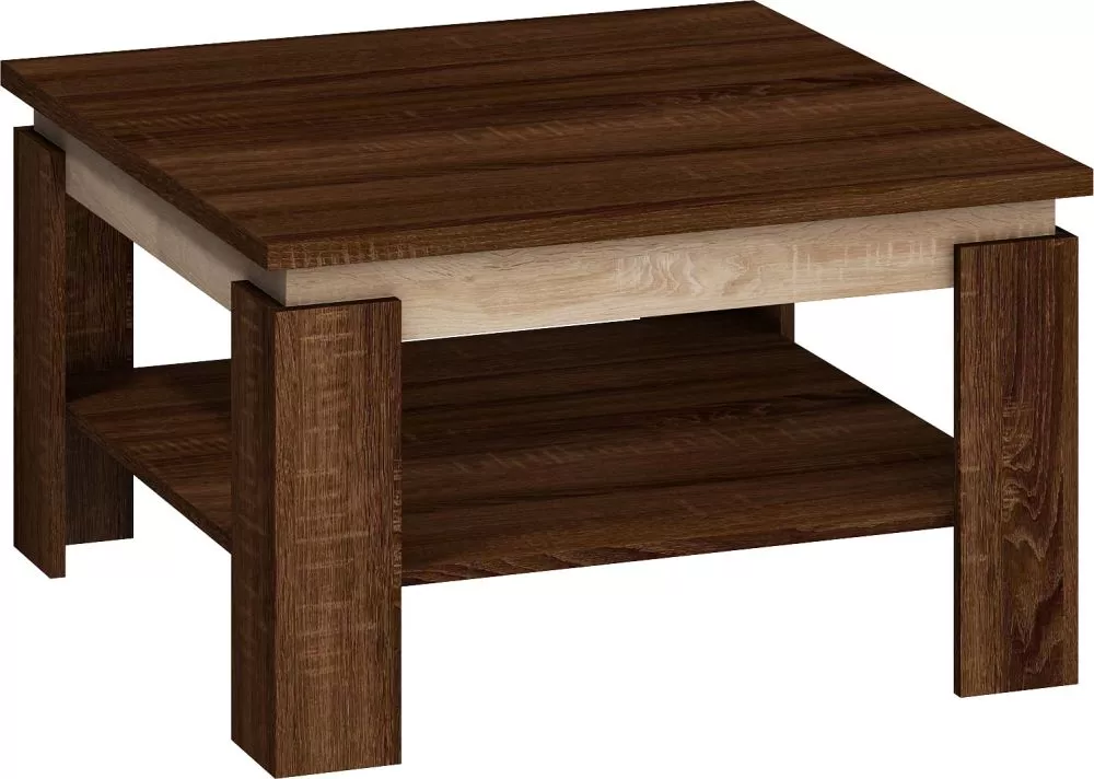 Žurnālgalds Alfa Meblo · Šokolādes sonoma + sonoma · 80 × 80 × 80 × 48 cm