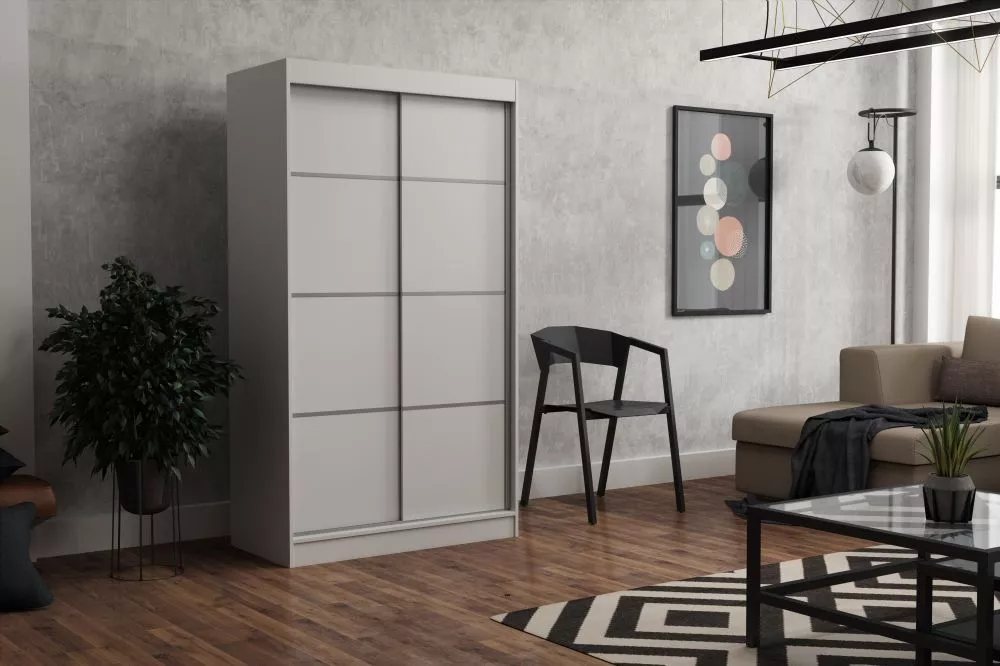 Skapis Rob · Balts · 120 × 60 × 215 cm