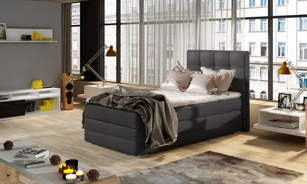 Gulta Aster Classic 90x200 Boxspring standard Guļamvietas platums: 90 cm, Guļamvietas garums: 200 cm, · Tumši pelēks · 9