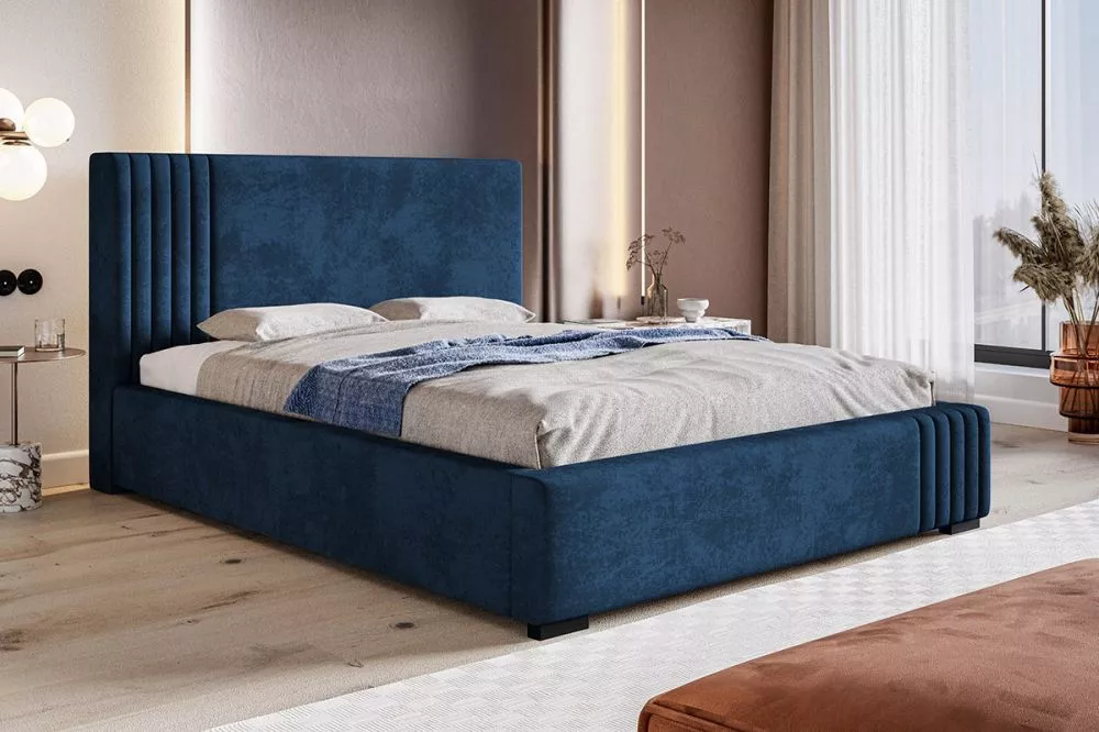 Gulta Bed 13 standard ar stelāžu Guļamvietas platums: 120 cm, Guļamvietas garums: 200 cm, stelāžas tips: koka, · Zils · 