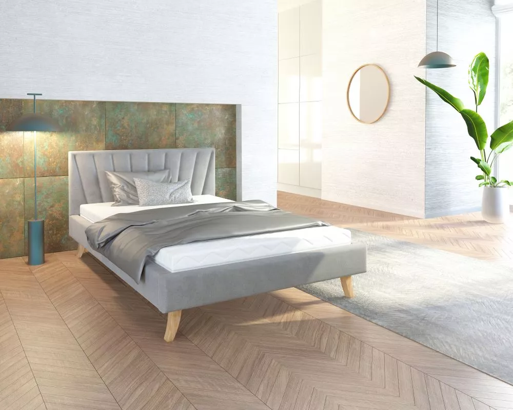 Gulta Heaven Comfort Standard ar stelāžu Guļamvietas platums: 120 cm, Guļamvietas garums: 200 cm, · Pelēks · 133 × 212 ×