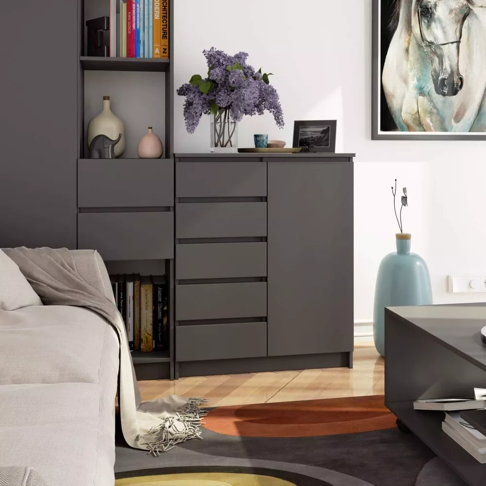 Kumode K-80 1D5S · Grafīts · 80 × 35 × 97 cm