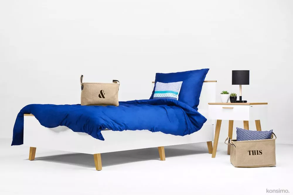 Gulta Frisk 19 ar stelāžu Guļamvietas platums: 90 cm, Korpusa krāsa: balts, Guļamvietas garums: 200 cm, stelāžas tips: k