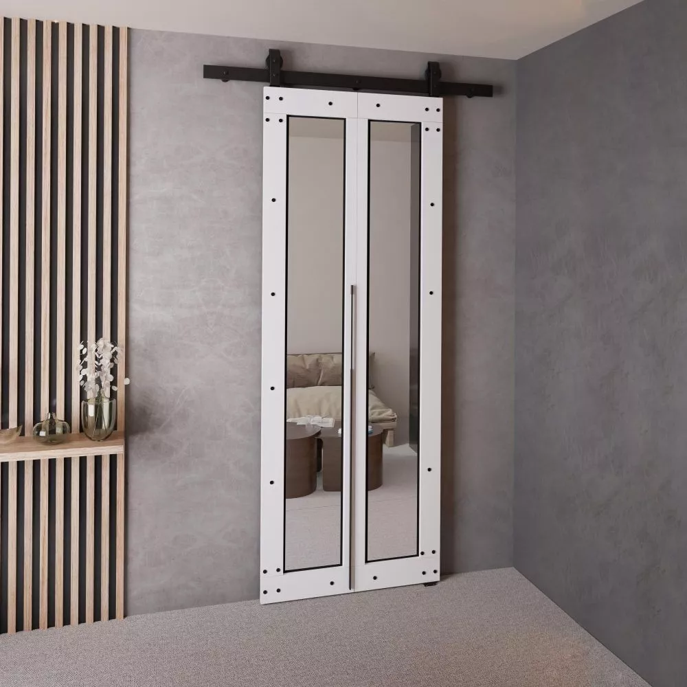 Bīdāmās durvis Qudio Loft-8 · Balts · 66 × 205 cm