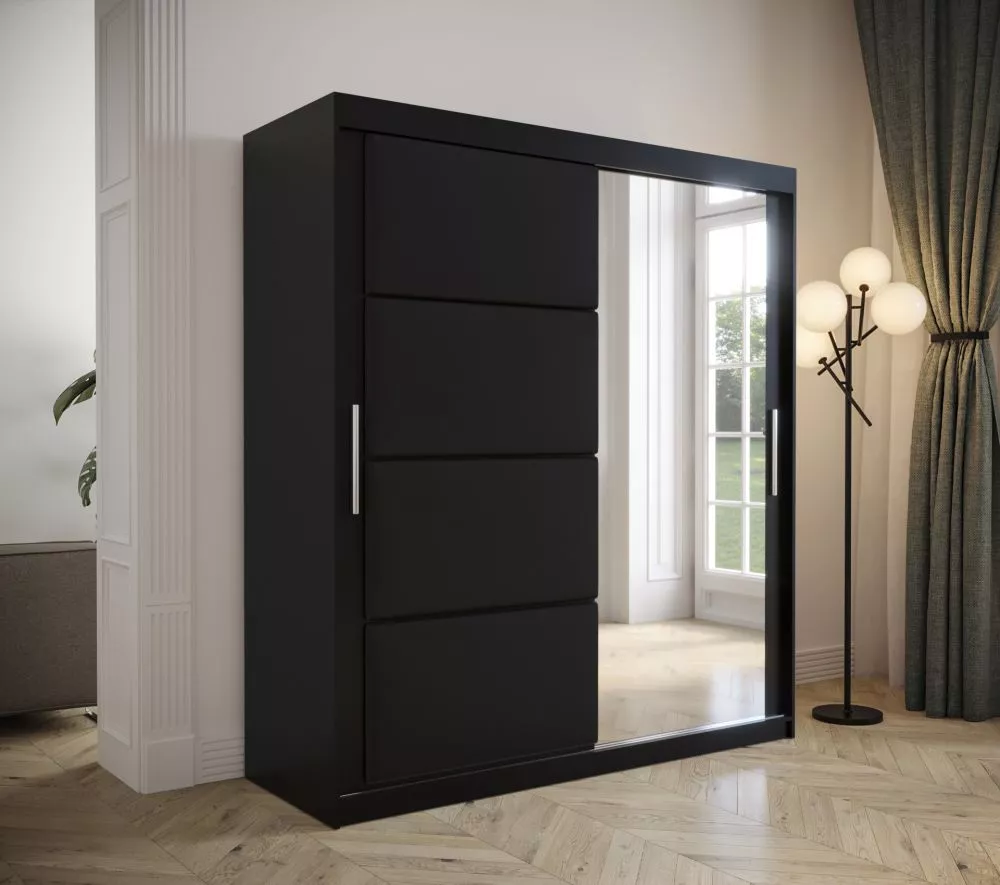 Skapis Tapi Black · 180 × 62 × 200 cm